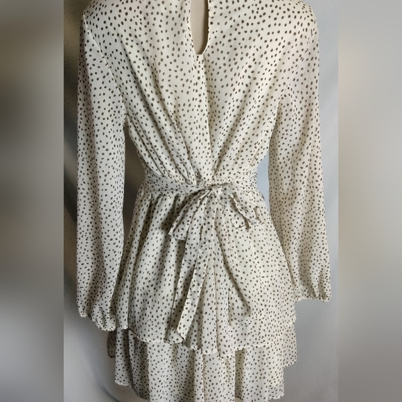 LAYERED feminine summer dress plunging neckline large - Picture 4 of 8